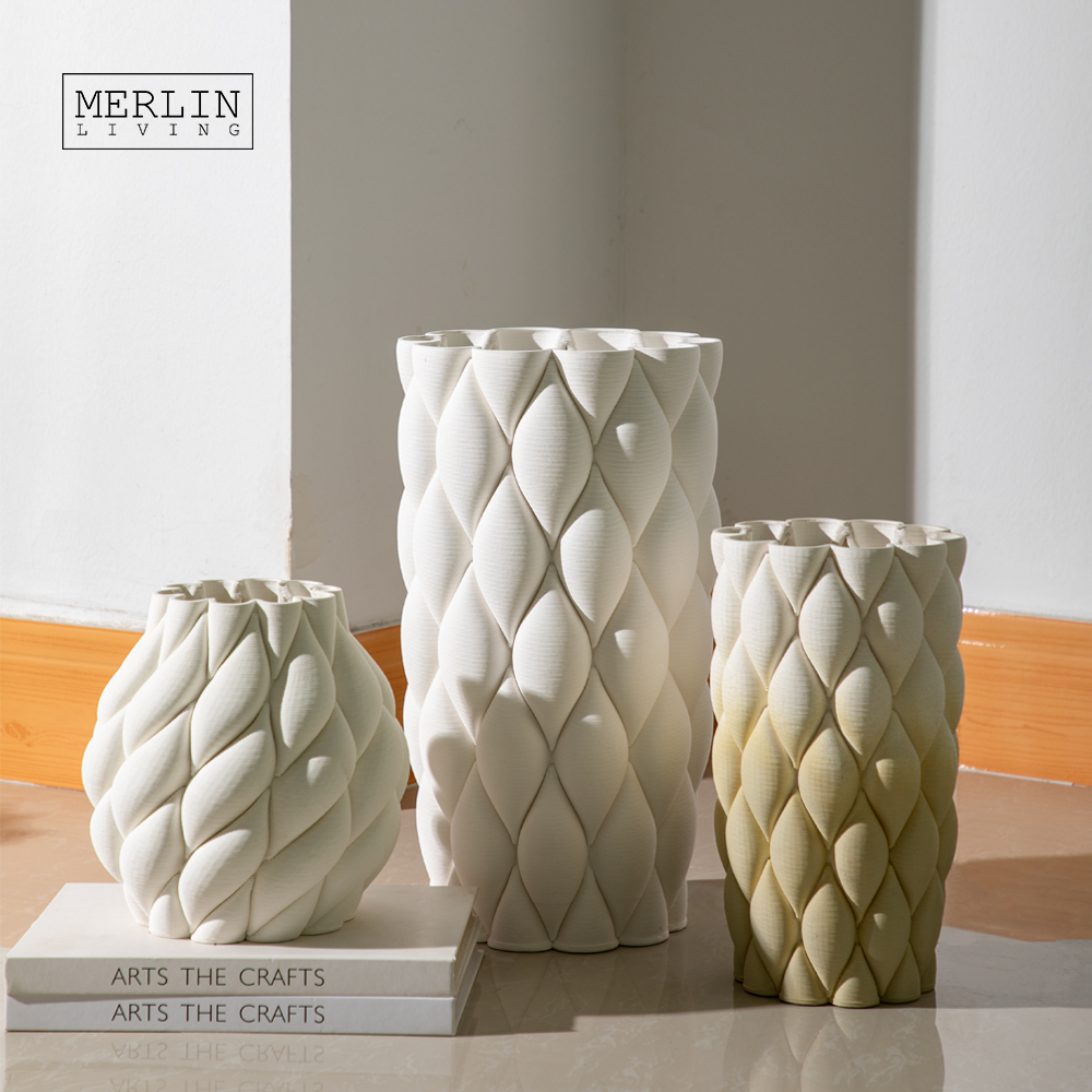 3D Printing Pineapple Shape Stacked Ceramic Vase (2)