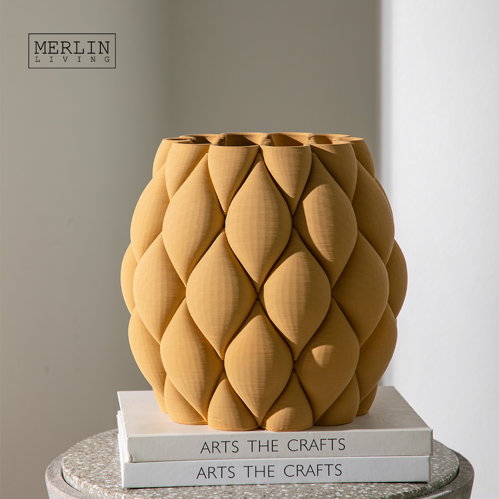 3D Printing Pineapple Shape Stacked Ceramic Vase (3)