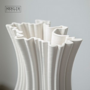 3D Printing Vase Desktop Irregular Mouth Ceramic Vase (5)