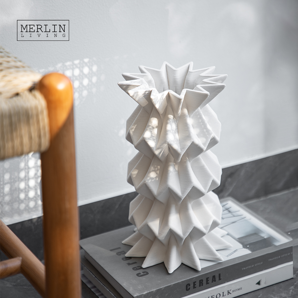 3D Printing ceramic vase Abstract Spikes shape (11)