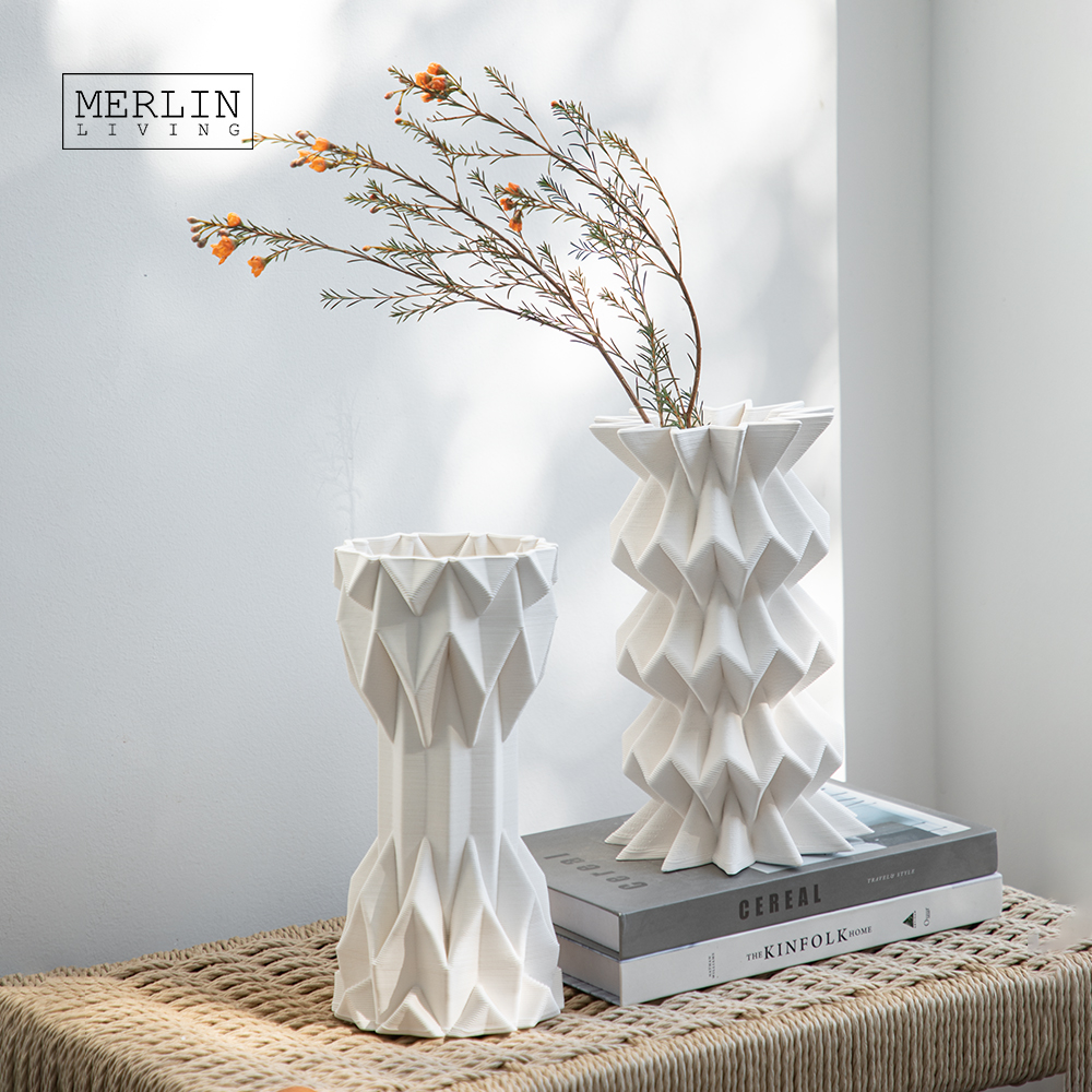 3D Printing ceramic vase Abstract Spikes shape (5)