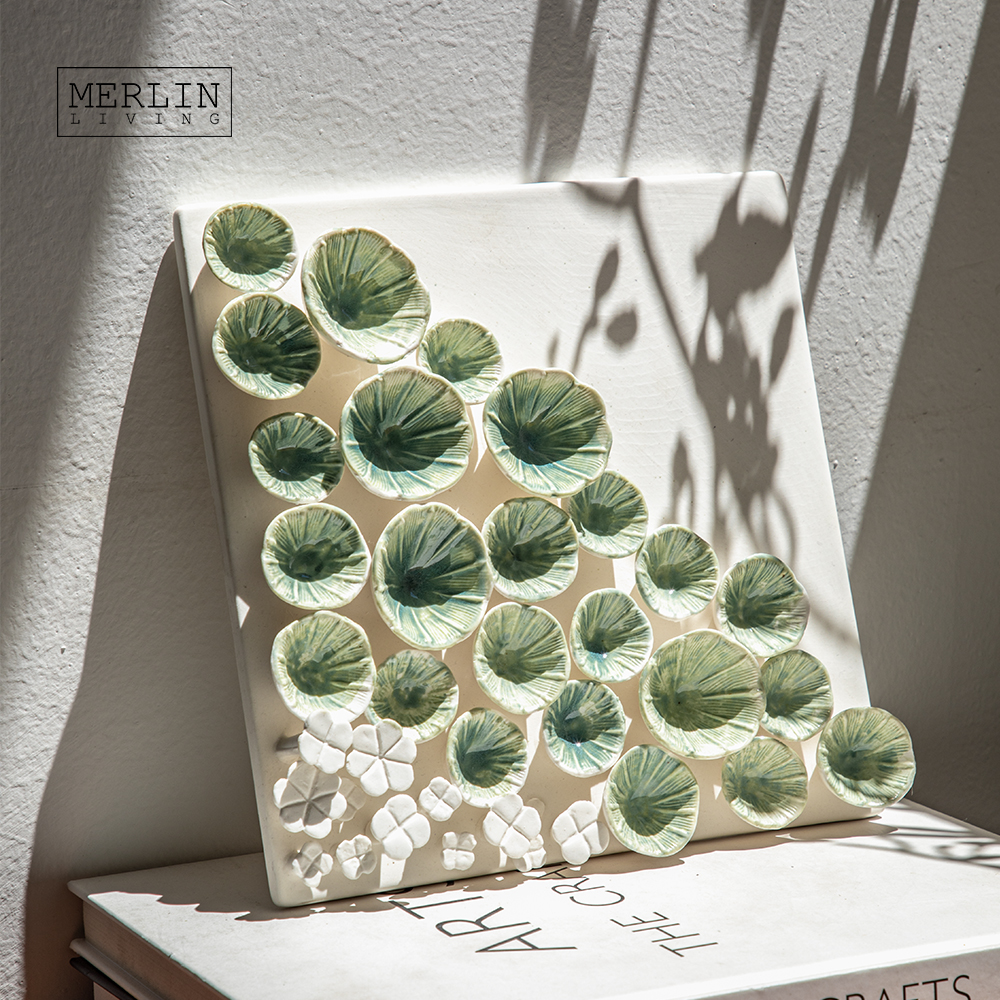 Ceramic Wall Art Lotus Leaf Wall Decor For Living Room (11)