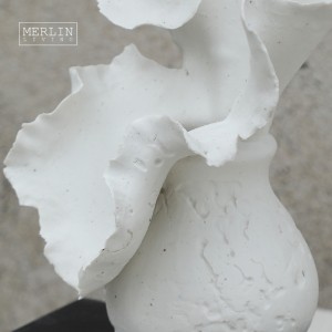 Handmade Artstone Flower Blossom Shape Desktop Vase (4)