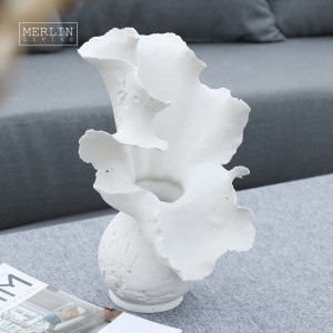Handmade Artstone Flower Blossom Shape Desktop Vase (5)