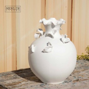 Handmade Modern Vase Small White Ceramic Porcelain Vases (2)